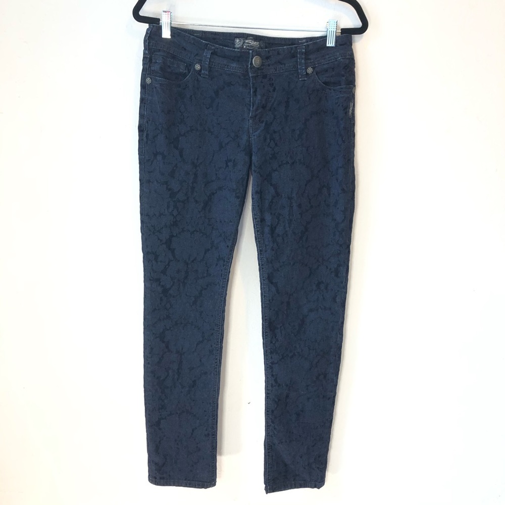 Silver Suki skinny jeans velvet floral print 31/31